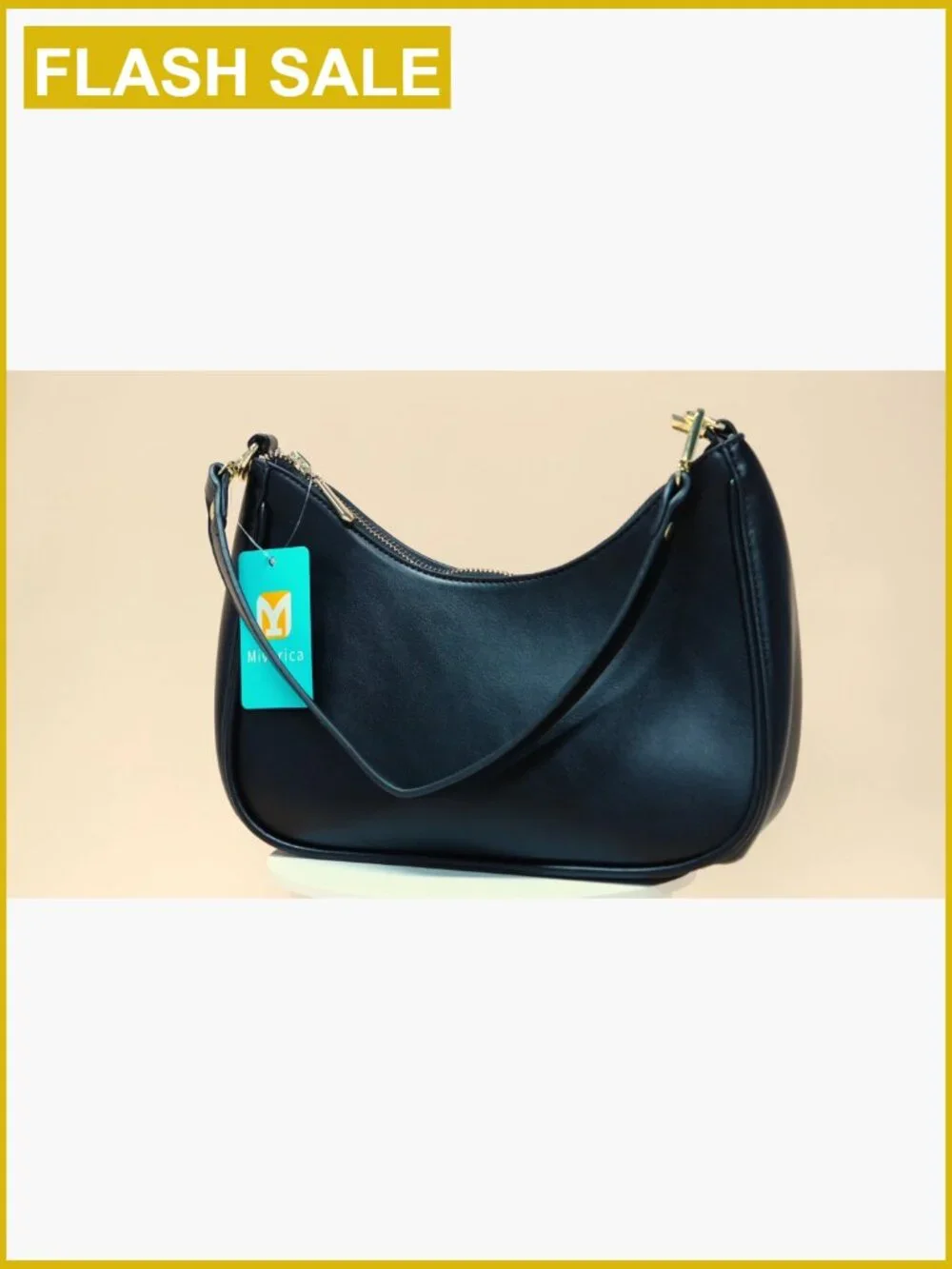 Small Crescent Hobo Bag Vegan Leather Shoulder Purse for Women